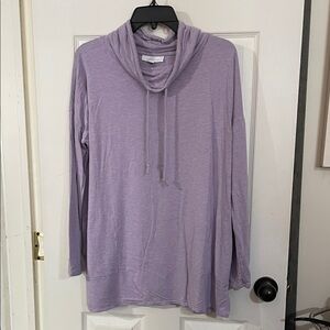 J. Jill Pure Jill. Lilac Cowl Neck Terry tunic. Size L